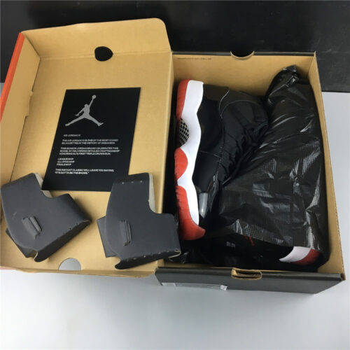 Alternative view of ir Jordan 11 “Bred”