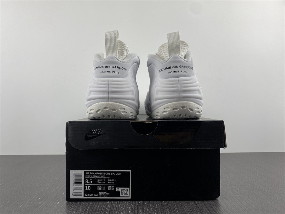 CDG x Nike Air Foamposite One White - Image 2