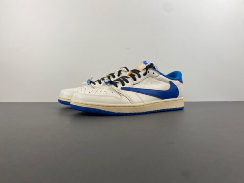 Travis Scott x Fragment x Air Jordan 1 Low “Sail/Military Blue”
