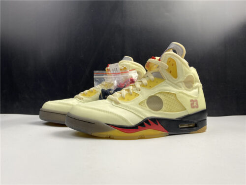 OFF-WHITE x Air Jordan 5 “Sail”