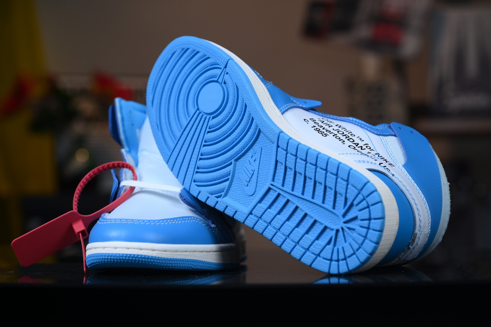 Off-White x Air Jordan 1 Retro High OG 'UNC' - Image 6