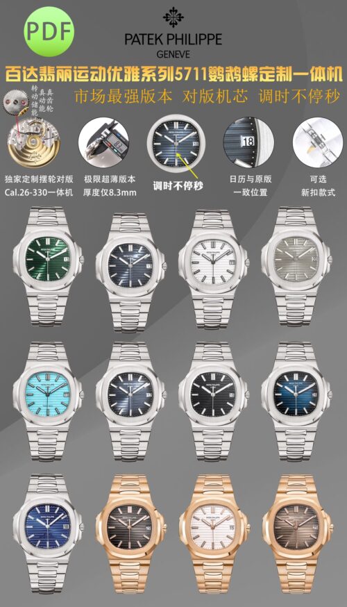 Patek Philippe "Sporty Elegance" Series 5711 Nautilus — Custom Integrated Movement Edition